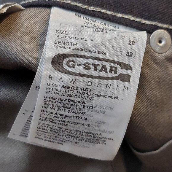 Retro G-Star Raw ARC 3D Loose Tapered Raven Black Denim Jeans Sz 28 x 32 NWT - Picture 11 of 11